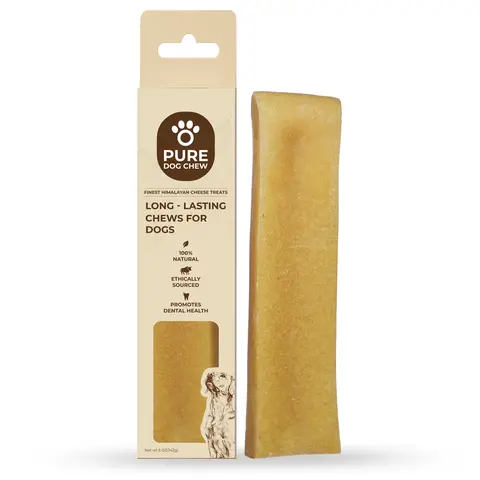 Pure Dog Chew Himalayan Yak Cheese Chew for Dogs – 5 oz, Long-Lasting Rawhide-Free Dog Treat (65-85 LBS)
