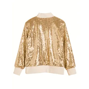 Children'S Sequined Baseball Jackets, Party Costumes, Girls' Autumn Jackets, Cheap Girls' Clothes, Girls' Autumn Clothing Clearance