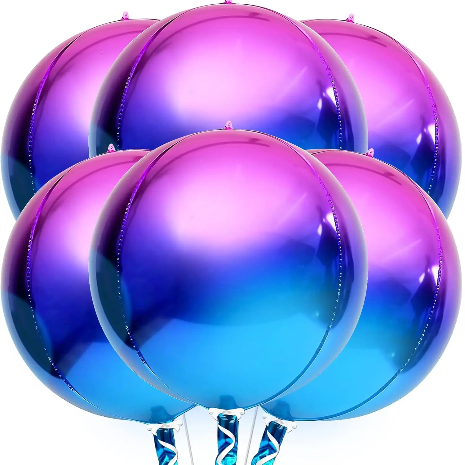 Purple Galaxy Balloons - 22 InchPack Of 6 | Iridescent BalloonsGalaxy Party | 4D BalloonsGalaxy Birthday Party Decorations | Purple And Blue BalloonsBlue And Purple Party Decorations