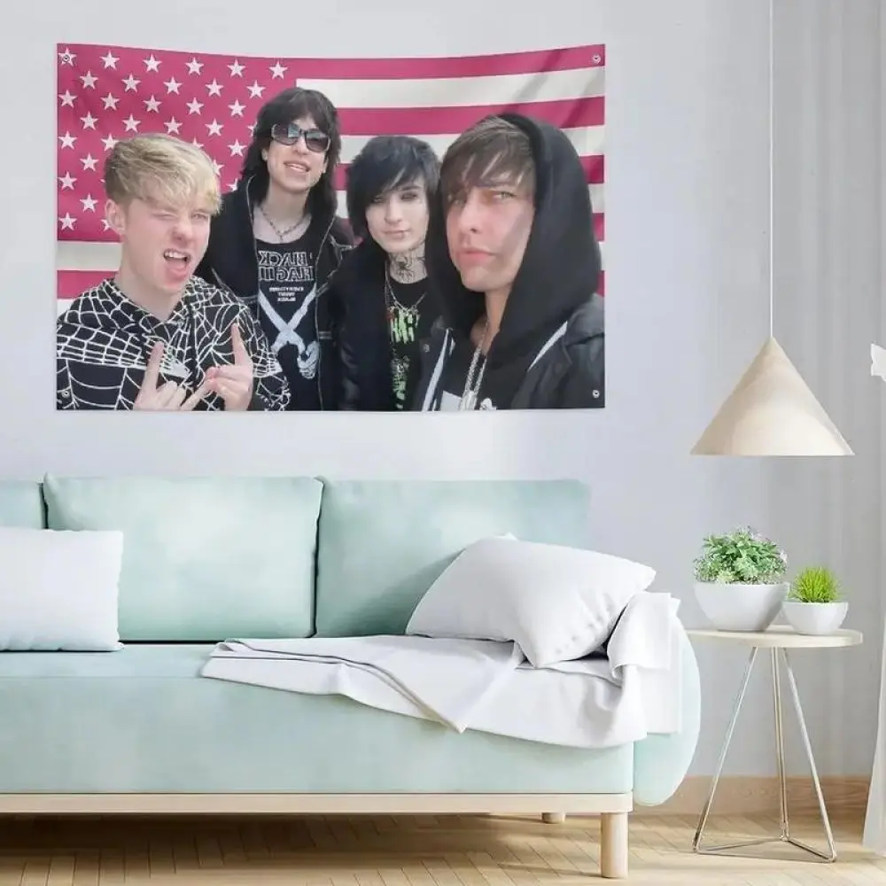 American Sam and Colby Flag Tapestry Blanket Funny Poster for College Dorm Decor Room Decoration Gift Wallwall decor flags