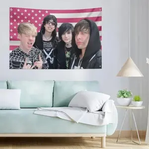 1pc,3x5ft American Sam and Colby Flag Tapestry Blanket Funny Poster for College Dorm Decor Room Decoration Gift Wallwall decor flags
