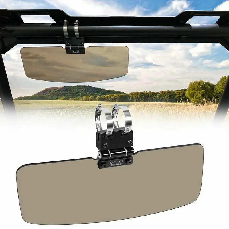 UTV Safety Sun Visor - Adjustable, Folding Sun Shade for 1.5-2 in Roll Bars, Enhances Visibility