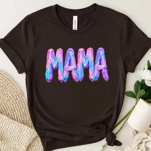 Colorful Brushstroke Mama Shirt, Trendy Mother’s Day Gift, Mom Life Crewneck, New Mom Shirt, Pregnancy Announcement Sweatshirt