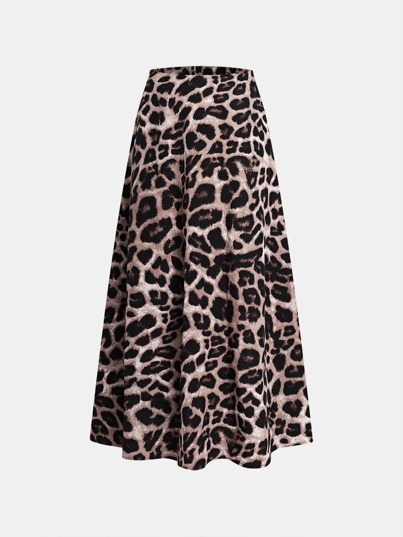 Women's Leopard Print Skirt, Leopard Printed Skirt, Casual Fashion Long Skirt for Daily Wear, flared skirt,Ladies Bottoms for All Seasons, Casual Skirts