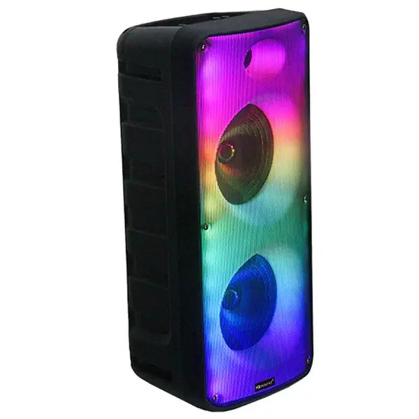 Supersonic Fire Box IQ-7188DJBT 2x8 TWS Wireless Bluetooth Speaker with Stereo Audio, Light Show, Colorful LED Lights, Microphone, Remote Control, 1800mAh Rechargeable Battery, SD & USB Compatibility, Charging