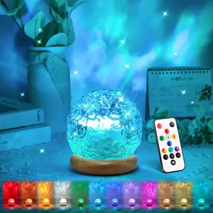Aurora Northern Lights Projector, Dimmable Ambient Mood Lamp with Remote Control, Illuminated Multichrome Novelty Lighting, Bedroom Aesthetic Decor, Birthday Gift for Teen Girls, Outdoor-Fun LED Shower Lamp
