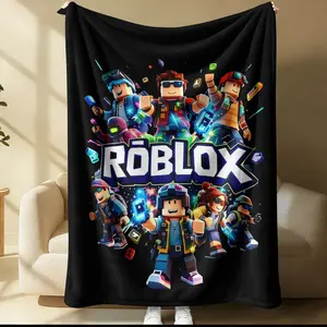 Roblox printed pattern blanket, Throw Blanket, Lightweight Blanket, suitable for all seasons, suitable for beds, sofas, cars, room decorations, and gifts, suitable for children and adults