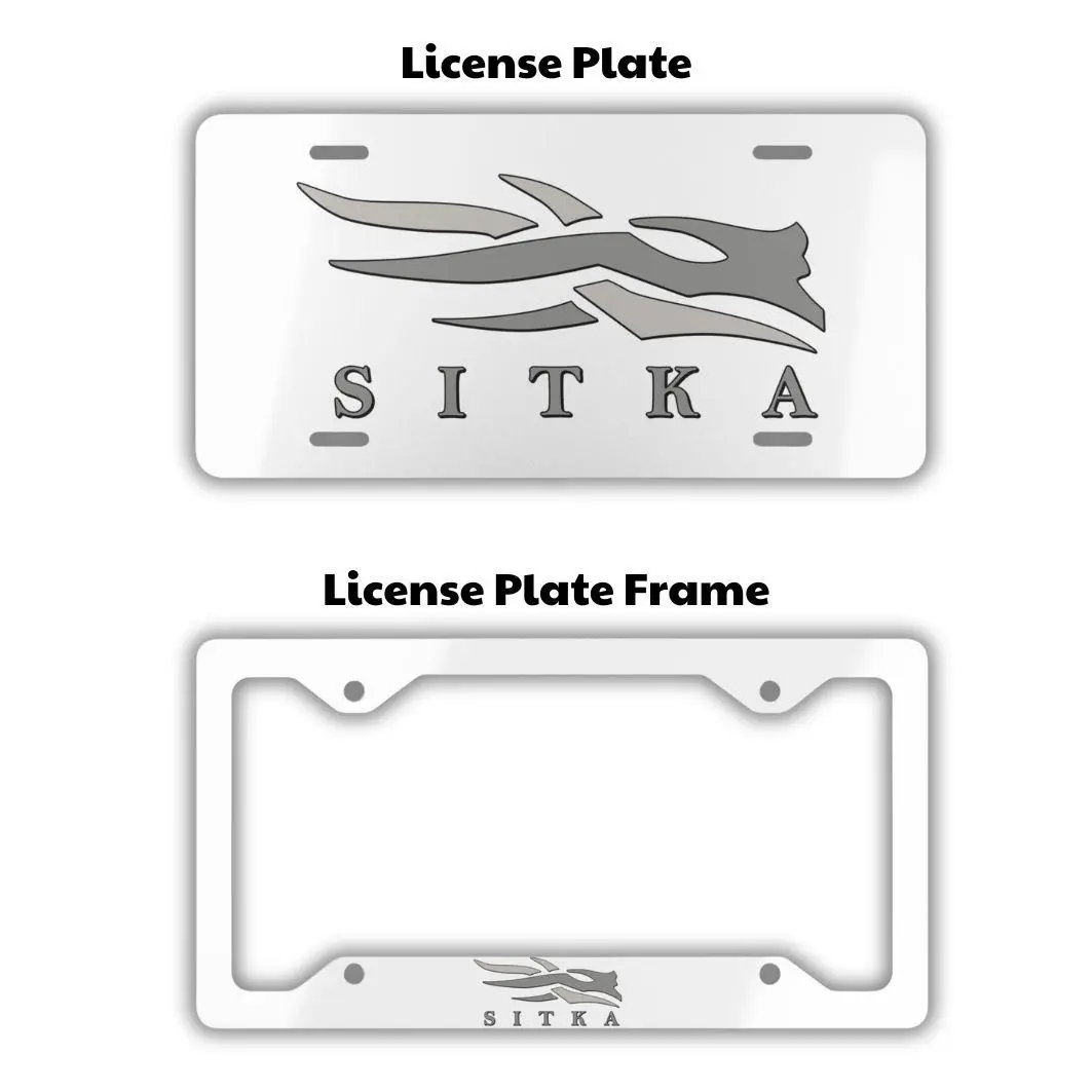 SITKA License Plate & Plate Frame, Hunting Truck Accessories, Camo Vehicle Decor for Cars SUVs Jeeps, Outdoor Hunter Gift for Men