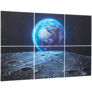6 Pack Art Acoustic Panels, 70.87x 47.24x 0.4 inch Soundproof Wall Tiles, Self Adhesive Decorative Sound Dampening Absorbing Boards for Home, Office, Studio, Gaming Room, Theater, Earth