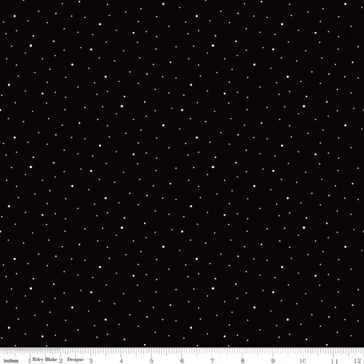 Fabric Riley Blake Basics Black Dapple Dot by the Quarter Yard C640-BLACK