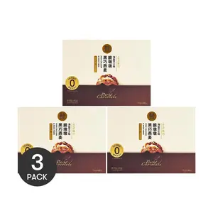 FRESHIPPO Black Chocolate Oat Crisps - Sea Salt Cheese Flavor, 3 Pack (195g x 3) - High Calcium, High Fiber, Healthy Meal Replacement Snacks, Crispy & Crunchy, Popular Internet Snack