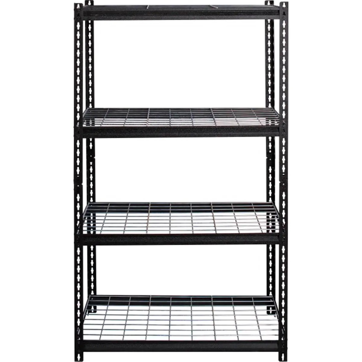 212 MAIN Durable Steel Wire Rack Shelf - Black Rubber, Boltless Design, Easy to Clean, 38x18x60 in, 460 lb per Shelf, 2300 lb Total Capacity Home Organizer Storage System