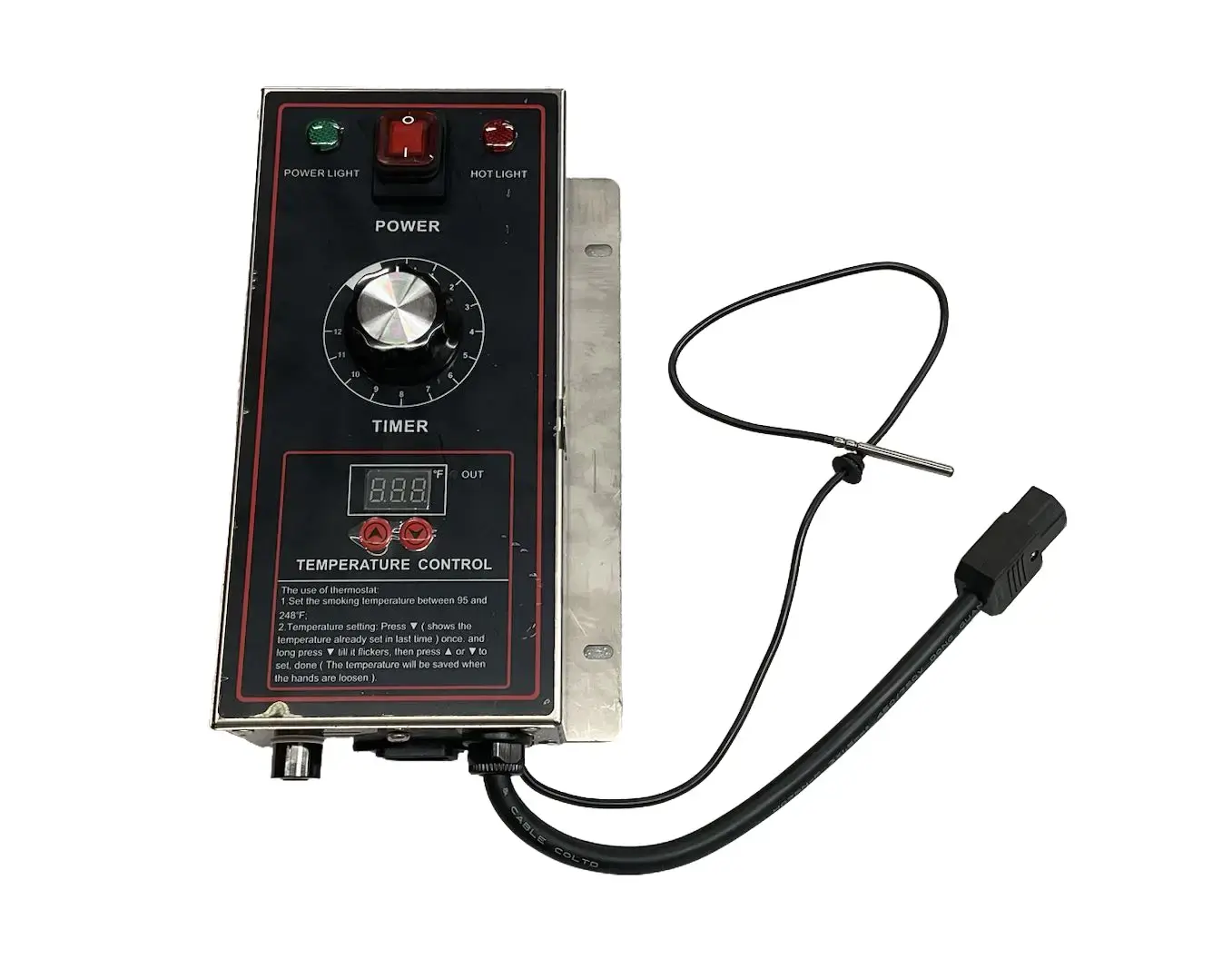 Hakka Digital Smoker Controller Replacement - Durable Stainless Steel Electric BBQ Smoker Control Box with Advanced Features, Precise Temperature Control