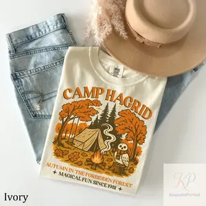 Comfort Colors® Camp Hagrid Shirt, Fall Wizard Tee, Halloween Pumpkin Patch, Cute Autumn T-Shirt, Magical Camp Shirt, Cozy Wizard Fan Shirts xm9yxy1c3k2e