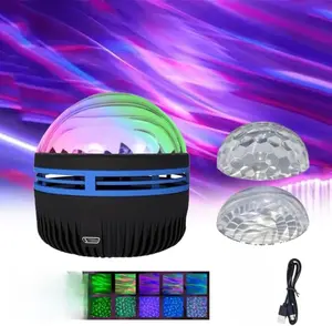 Aurora Dimension Light, Blazely Light, Aurora Borealis Light Projector, Aurora Projector, Aurora Lamp, 2 in 1 Northern Lights and Ocean Wave Projector with 14 Light Effects (Charging Version*1)