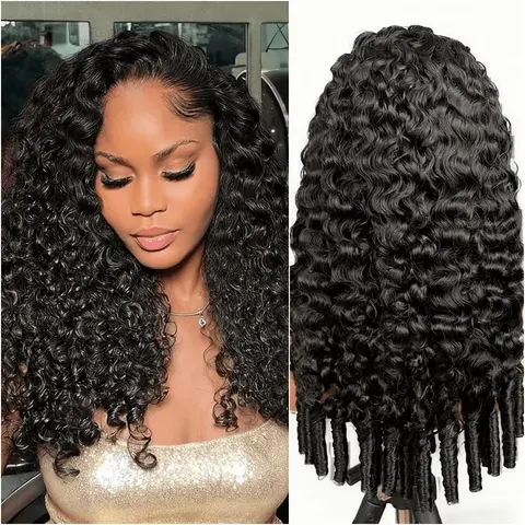 Female 13x6 HD Transparent Lace Frontal Wig, Virgin Remy Human Hair, 180 Density, Pre-Plucked, Spiral-End, Natural Color, Washable Drawstring Wig