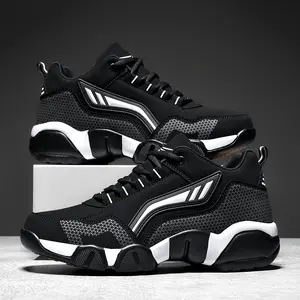 LISM Men's Lightweight Breathable Mesh Running Shoes - Black & Red Athletic Sneakers with Rubber MD Sole, Comfortable for Casual Attire and Casual Use, Allseason Running Shoes |   Lowtop Sneakers |   Comfortable EVA Insole