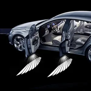 2PCS New Universal Door Welcome  LED Logo Projector For Jeep LOGO Welcome Lamp Auto Accessories Decor devil eye decorative    door  led la ducati dashboard Advanced  Glass Care Kit