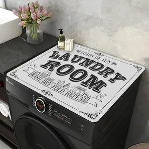Heavy-Duty Non-Slip Washer& Dryer Top Cover Mat- Extra Large 23.6x23.6 Inch Laundry appliance pad Bath