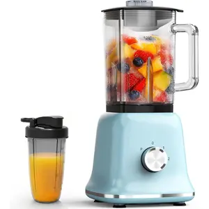 Countertop Blenders for Kitchen,  Blender 25000 PRM with 58 Oz Glass Jar & To-Go Cup for Smoothies, Ice Crushing, Frozen Fruits, Milkshakes, Pulse Function, Self-Cleaning, 750 Watts
