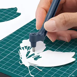 Craft Cutting Tools for Paper Crafts with Triangle Ruler 360 Degree Rotating Blade Craft Knife Stainless Steel Craft Knife Hobby Knife Art Cutting Tool for Stencil Vinyl Scrapbook