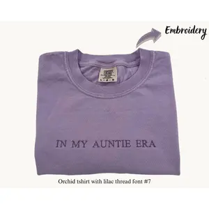 Personalized Comfort Colors T-Shirt, Custom Embroidered T-Shirts, Embroidered Comfort Colors Tee, Custom Embroidery,  Mother's Day Gift