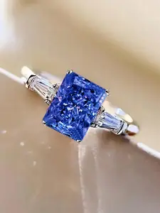 Elegant Rhinestone Decorated Copper Ring, Marquise Cut Ring, Fashion Accessories for Women for Party, Daily Clothing Decor, Trendy All-match & Exquisite Jewelry for Birthday Gift