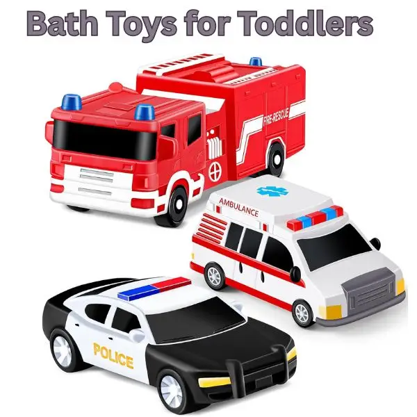 No-Hole Bath Toys for Toddlers Ages 1-3 2-4 – Car Baby Pool Toys for Kids 4-8, Outdoor Water Toys for Bathtub, Beach, Water Table & Shower – Boys Gift