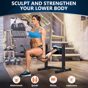 Bulgarian Split Squat Stand, Lightweight Single Leg Squat Trainer with 7 Adjustable Roller Heights, Ideal for Squats, Leg Lunges and Bodyweight Training