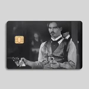 Classic Tombstone Card Skin, Western Cowboy Credit Card Sticker, Inspired by Wyatt Earp & Doc Holliday, Vintage Movie Aesthetic Card Cover, Gift for Him Brother