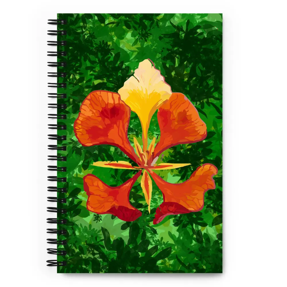 Flamboyán Spiral Notebook with Custom Decal, Office Stationery for Computers & Office Equipment, Custom Decal Notebooks, Decal Notebooks