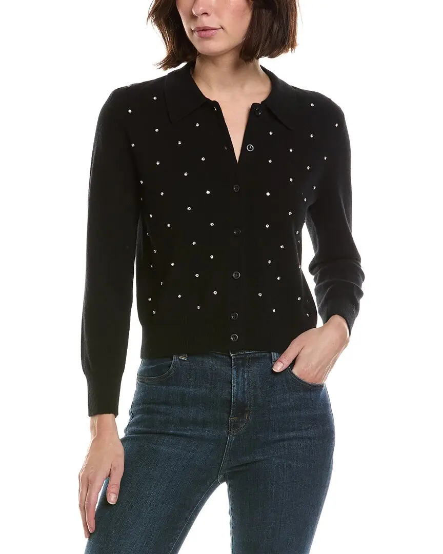 FRAME The Rhinestone Wool & Cashmere-Blend Cardigan