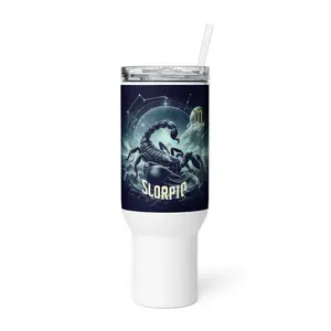 Scorpio Zodiac Sign Digital Art #1 | Travel mug with a handle