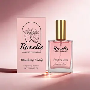 ROXELIS Sweet Strawberry Perfume | Strawberry Fruit Extract Glycerin Fragrance, Gentle for Sensitive Skin, Fresh Fruity Long Lasting Scent for Daily & Dating, Scented Fragrance