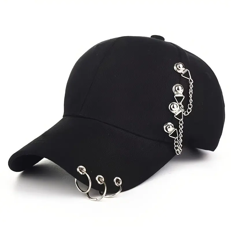 Unisex Casual 100% Cotton Baseball Cap with Rivet Detail, Adjustable Sun Shade for Outdoor Sports, Valentine's Day Gift