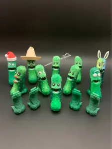 3D Printed Tickle Pickle Butt Stand Funny Articulated Pickle Display Stand Gag Gift Desk Decor For Pickle Lovers And Collectors. Nature Ornaments