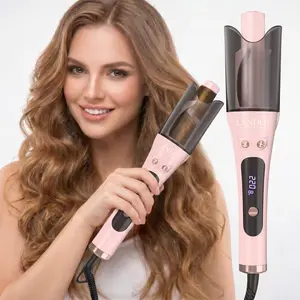 LANDOT 1-in Automatic Rotating Hair Curler for Curly Hair - Adjustable Plastic Wand, Anti-Tangle Tech, Flawless Smooth Results, Beginner-Friendly, Ideal Teen Gift