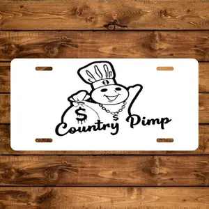 Dough Boy Truck License Car TAg Squatted Truck Pim, front license plate for trucks, custom license plate