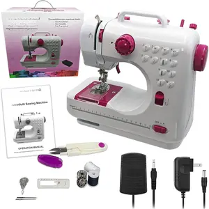 Mini ing Machine - Portable,  & AC , 12 Programmed Stitch Patterns, Dual Speed - s Forward & Reverse, AC Power or  Operated - Includes Foot Pedal