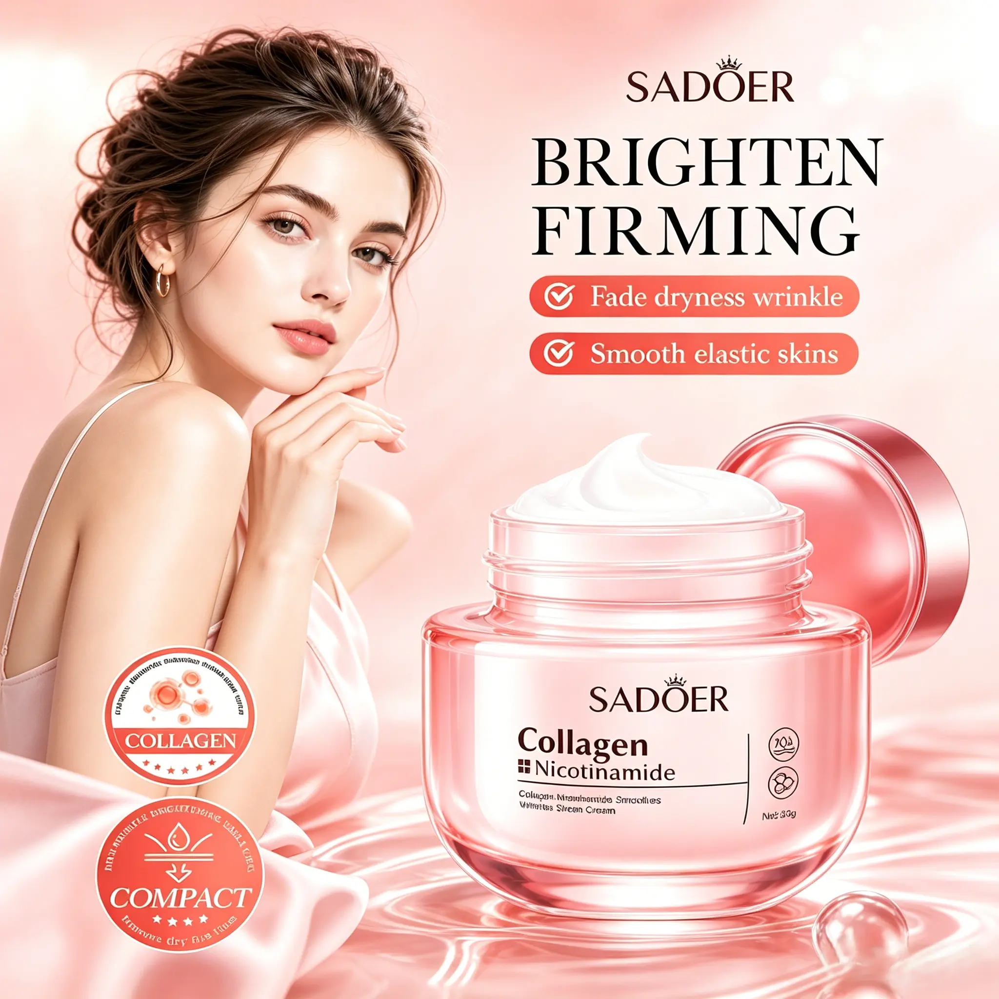 Korean Brightening Cream | Collagen & Niacinamide | Advanced Radiant & Firming Formula | Deep Hydrating K-Beauty Facial Care for Glowing Skin