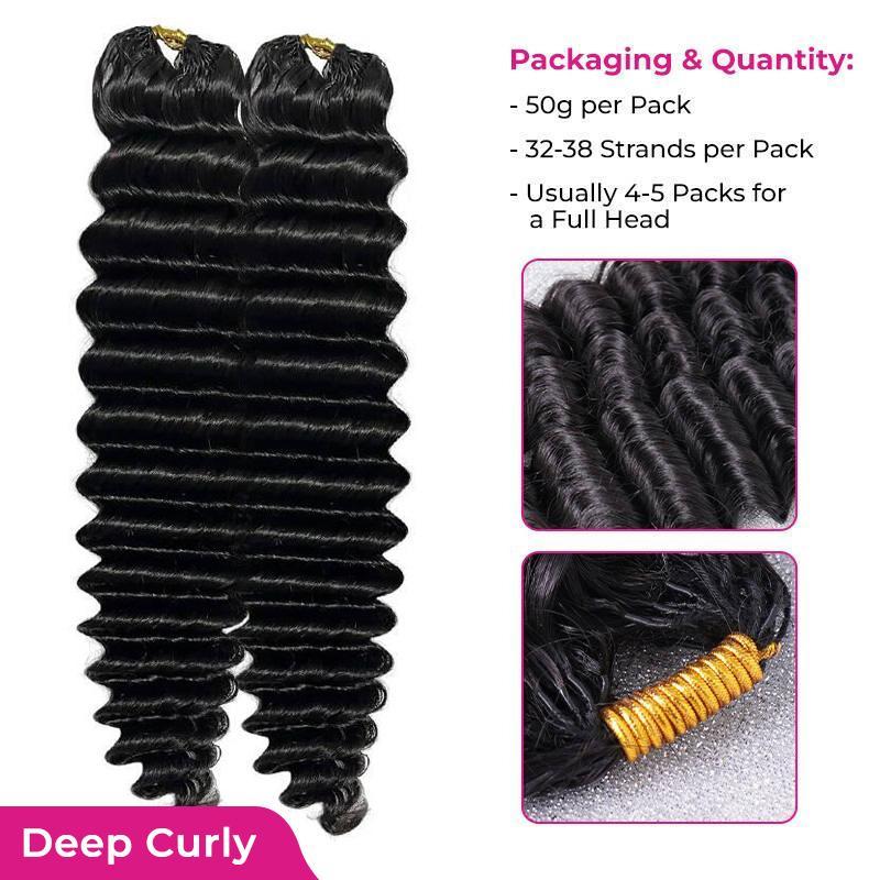 ISEE HAIR Burmese Curly Crochet Braid Hair Extensions Miracle Knots Human Hair Extensions Knotless Pre-Separated 50g/Pack Vacation Hair #Summervibe#ISEECrochetNewArrivals