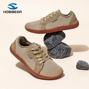 HOBIBEAR Wide Toe Box Barefoot Shoes, Unisex Minimalist Zero Drop Casual Sneakers, Breathable Mesh Fitness Shoes for Walking