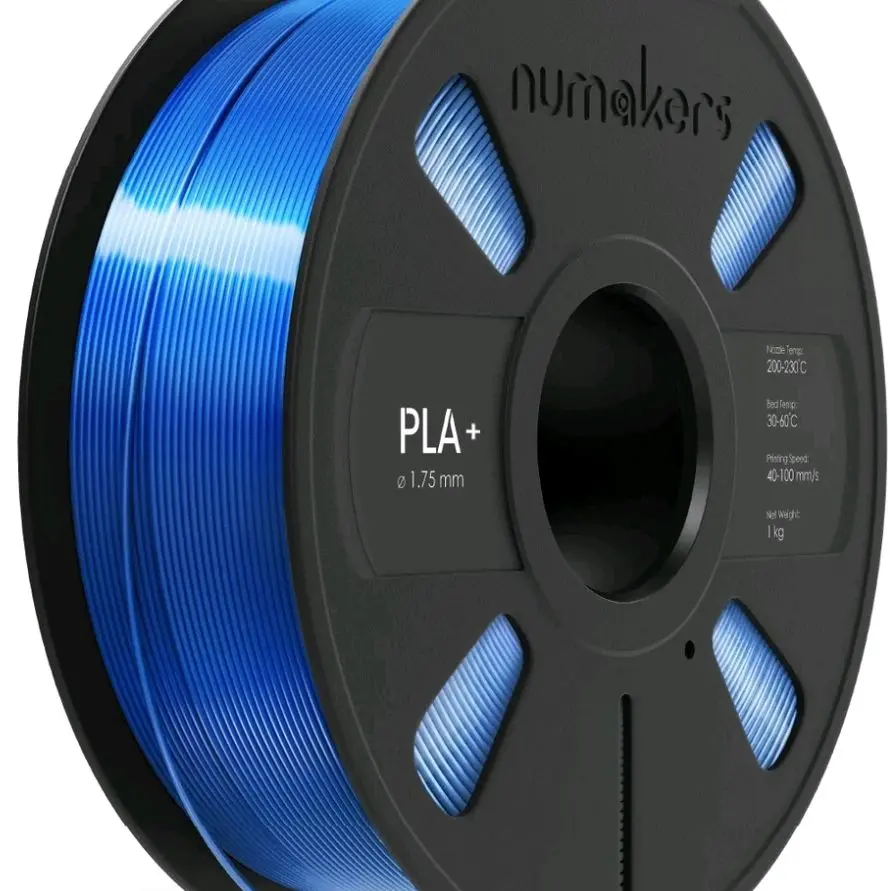 Numakers Polylactic Acid (PLA) Silk 3D Printer Filament, 1.75mm Diameter, 1kg Spool, Easy to Handle and Store, Durable, Precise Smooth Prints for Office Equipment Replacement Parts