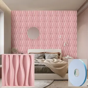 FLOLEOPA PVC Plastic 3D Wall Panels, Waterproof and Fire-Resistant, 11.8x11.8 inches, Approx. 1mm Thickness. Ideal for Living Rooms, Bedrooms, Hotels, Offices, Game Rooms, and TV Feature Walls. Modern Home Decor Vinyl. Includes Installation Accessories.