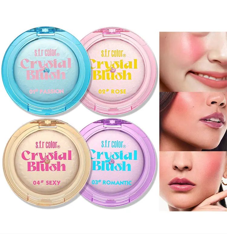 3-in-1 Crystal Cream Makeup, Smoothing Gradient Formula for Eyes, Cheeks & Lips, Long-Lasting Buildable Color for a Natural Flush, Beauty Products for Adults, Ultra Natural Blush, 3' Romantic, Cosmetic