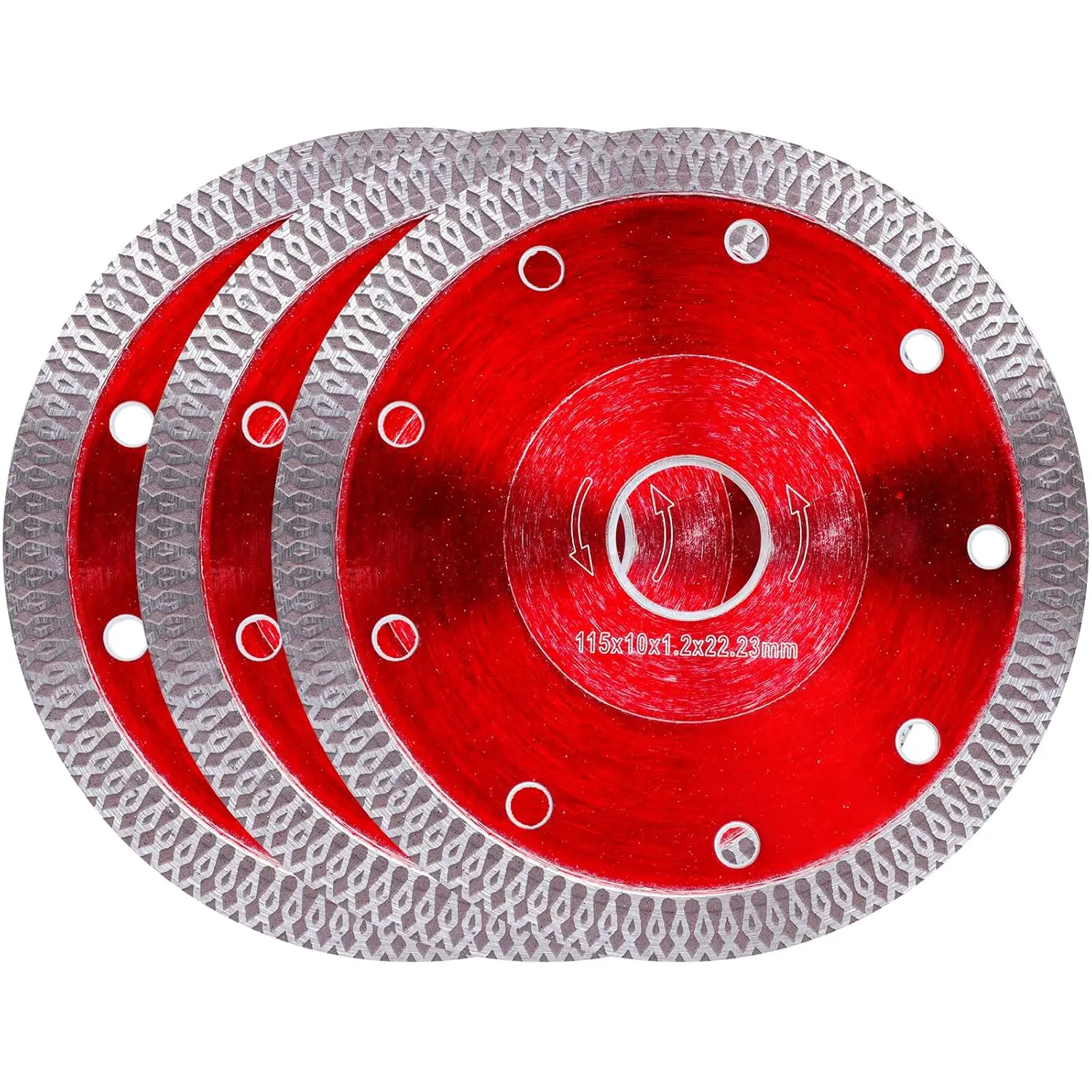 4.5-in Ultra-Thin Diamond Cutting Blade for Ceramic Porcelain Tile - Arbor Mount, Stable Thick Core, Dry Cutting Disc for Tile Cutter, Angle Grinder, Wet Saw, Granite Countertop, Clean Edges for Pro Look, Precision, Efficiency, Extended Life, Diamond Matr