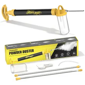 Diatomaceous Earth  Duster,  Sprayer with Adjustable Length 4FT, Multi-Purpose Application for Indoor Outdoor Garden (Yellow)