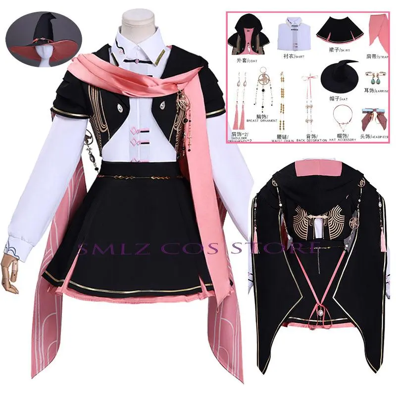 Tears of Themis Rosa Cosplay Heroine Miss Lawyer Costume Uniform Cloak Set Halloween Carnival Party Outfit for Woman Girl SKIRTS