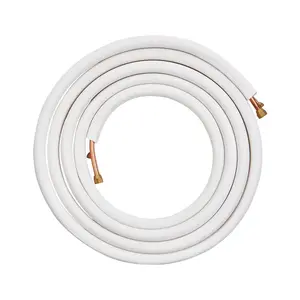 Spring new arrivals 25FT Mini Split Line Set, 1/4" & 1/2" O.D Copper Pipes Tubing and Triple-Layer Insulation, for Mini Split Air Conditioning Refrigerant or Heating Pump Equipment & HVAC with Wrapping Strips.