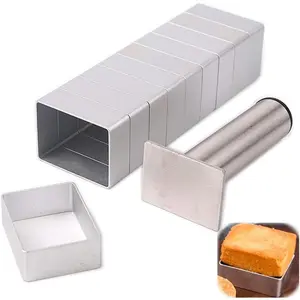 Rectangle shape aluminium pineapple cake mold stainless steel pressing stamp mooncake mould fondant cookie biscuit molds DIY